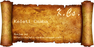 Keleti Csaba névjegykártya