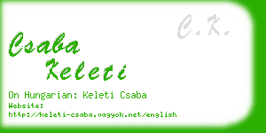 csaba keleti business card